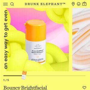 NEW IN BOX Drunk Elephant Bouncy Brightfacial Masque Illuminateur